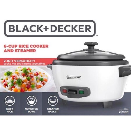 Black+Decker Rice Cooker 6Cup RC506